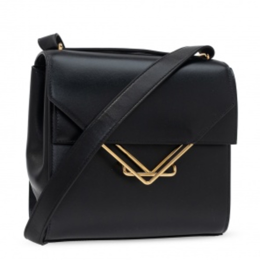 Bottega Veneta Black 'The Clip' Shoulder Bag